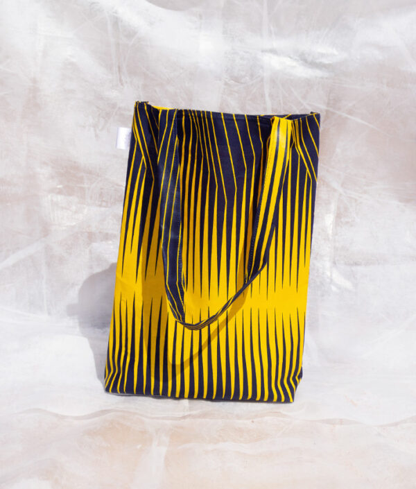 Classic Everyday Cotton Tote Bag — Recycled plastic and African wax cotton