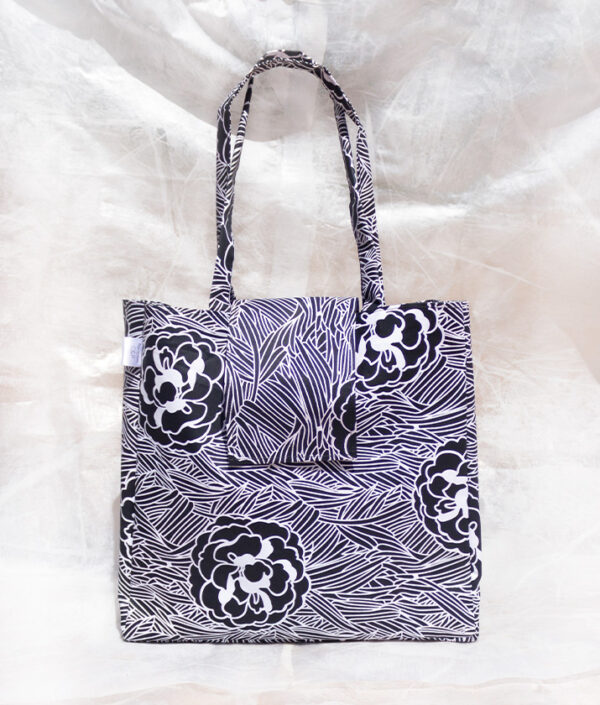 City Tote — Recycled plastic and African wax cotton