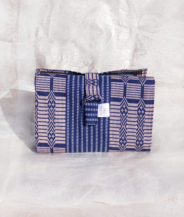 Hanging Toiletry Bag — Recycled plastic and African wax cotton