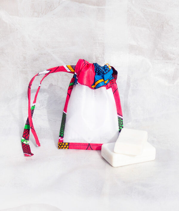 Double Soap Pouch — Recycled plastic and African wax cotton