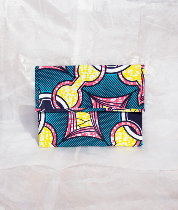 Tablet Case Document Case — Recycled plastic and African wax cotton